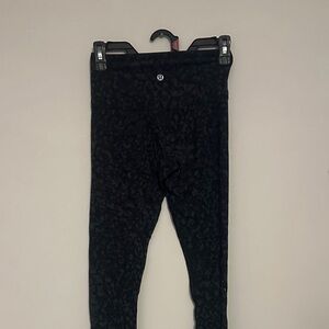 lululemon athletica Patterned Black Leggings